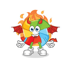 paper windmill angel with wings vector. cartoon character