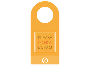 ホテルのドアプレート　Do Not Disturb　ベクターイラスト
