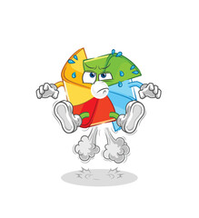 paper windmill shoping mascot. cartoon vector