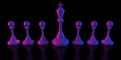 Chess king business concept, leader and success