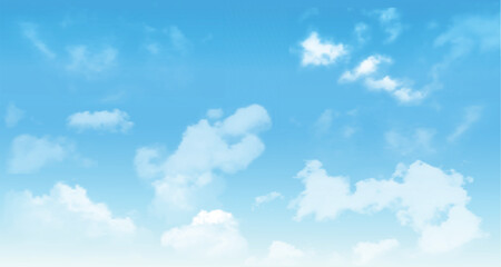 Background with clouds on blue sky. Blue Sky vector - 519285824