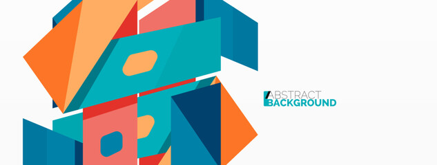 Fototapeta premium Abstract line and triangle background. Creative geometric abstract backdrop. Business template for wallpaper, banner, background or landing