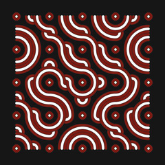 Fototapeta premium Color truchet tiling connections illustration