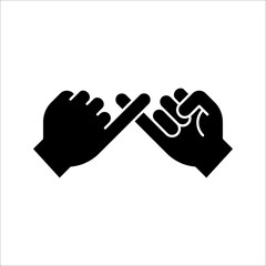 Pinky swear, or pinky promise icon. vector illustration on white background