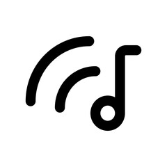 Music Icon with Outline Style