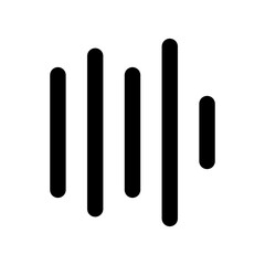 Equalizer Icon with Outline Style