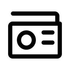 Radio Icon with Outline Style