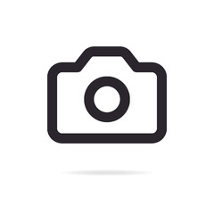 Camera icon line style isolated on white background for website, photography logo, mobile app design, ui. pohotocamera symbol. Vector EPS10