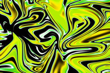 Abstract trendy neon-colored psychedelic fluorescent striped zebra color waves textured neon background.