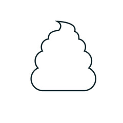 Poop character in line style. Vector illustration