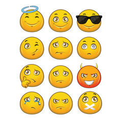 Funny emoji vector art 