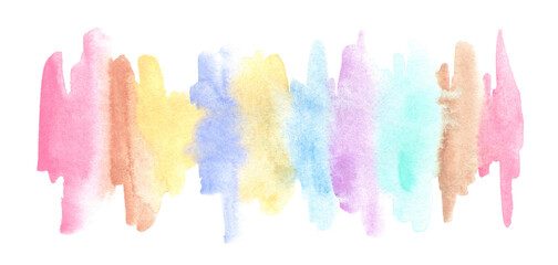 Colorful watercolor splash as a background for text, logo. Watercolor template for design