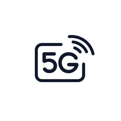 5g vector icon isolated on white background - new mobile communication technology and smartphone network symbol for website, ui, mobile app. 10 eps