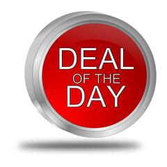 Deal of the Day Button - 3D illustration