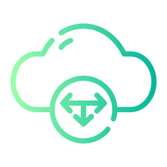 t junction gradient icon