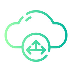 three arrows gradient icon