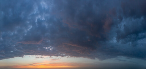 Fantastic thunderclouds at sunrise