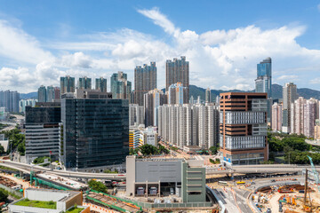 Fototapeta na wymiar Hong Kong city in Kowloon side
