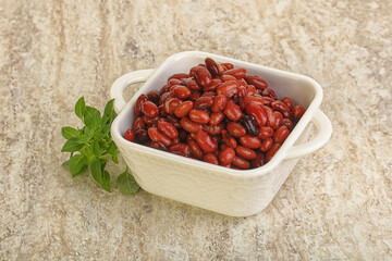 Red kidney bean in the bowl