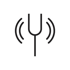 Tuning fork icon design. vector illustration