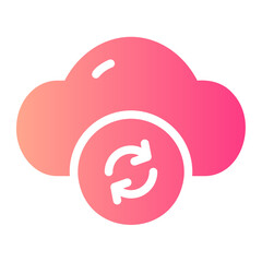 mobile sync gradient icon