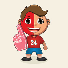 Supporter cartoon character vector art