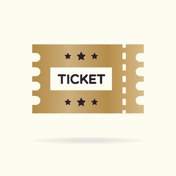 TIcket template vector color flat style isolated on background for live concert, cinema, website, ui, mobile app, music, dance event. 10 eps