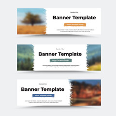 EPS vector banner template, for social media, advertising, presentation.