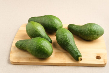 Alpukat or Avocado (Persea americana), ripe and fresh, close up

