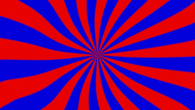 Spirale - Farbf&auml;cher - Strahlen rot blau