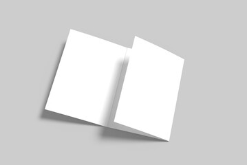 A5 Trifold Brochure Blank Mockup