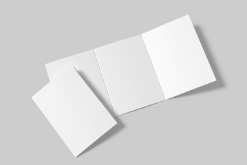 A5 Trifold Brochure Blank Mockup
