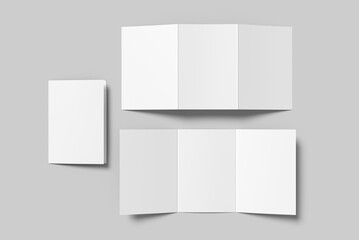 A5 Trifold Brochure Blank Mockup