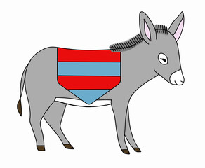 かわいいロバのイラスト