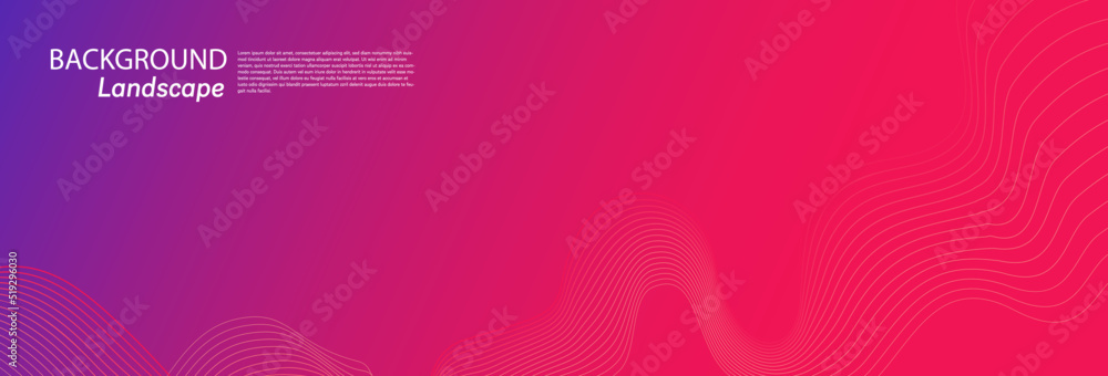 Poster Colorful abstract wave in black background. dynamic abstract line design in modern and luxurious style. panoramic wallpaper design for banner.