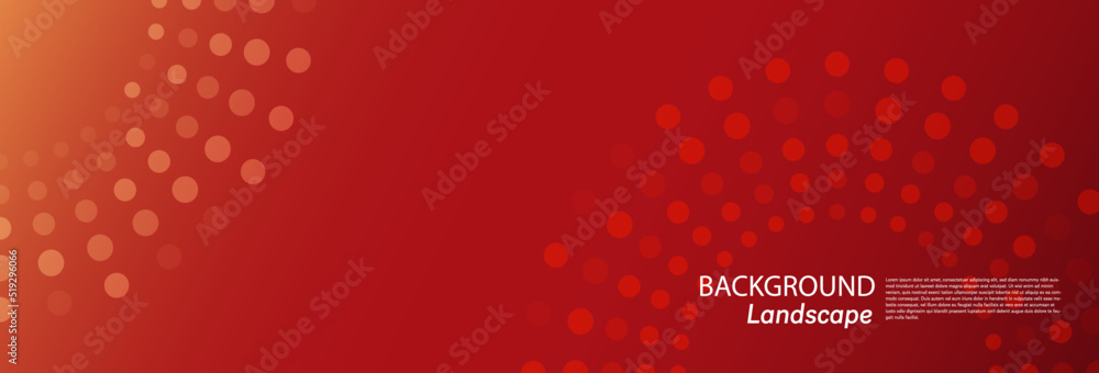 Poster panoramic trendy in minimalist vector design. abstract radial geometric for background and wallpaper