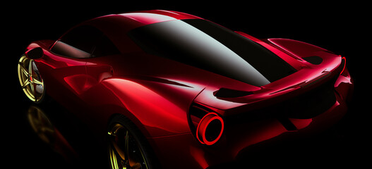Red sports car.