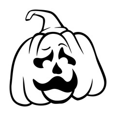 halloween pumpkins Jack O Lanterns faces. pumpkin icon. Scary Halloween pumpkin. 