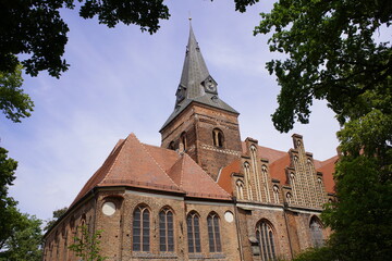 Obraz premium The Katharinenkirche is one of the large churches in the town of Salzwedel in north-western Saxony-Anhalt. It is of Romanesque origin, but is attributed to the brick Gothic style. Germany