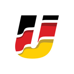 German Alphabet Flag U