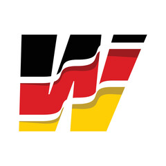 German Alphabet Flag W