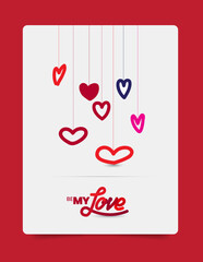 Valentine love art template