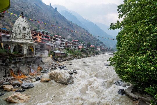 Various views of the Manikaran temple 
