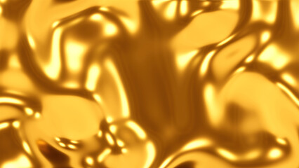 3D illustration of an abstract golden background gold texture