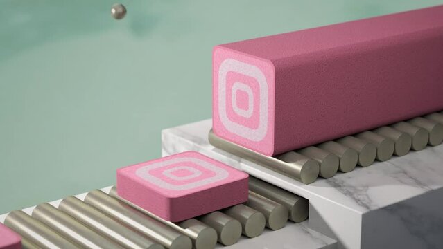 Satisfied loop. Relaxing slicing. Satisfying looped relax and calm video with pink candy conveyor. 
Enjoyable colors and kinetic sand slice.