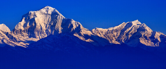 Dhaulagiri Range, Annapurna Range Sunrise, Poon Hill View Point, Ghorepani, Annapurna Conservation Area, Himalaya, Nepal, Asien
