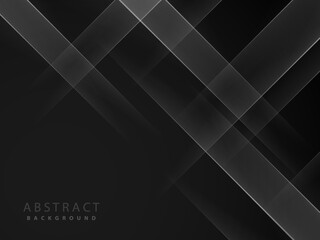 black abstract background with transparent light lines and elegant white lines