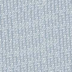 Seamless pattern white flowers on a blue background.  Blue background with white twigs.