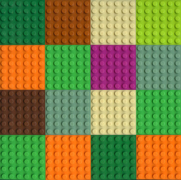 the plate brick background with colorful checkered