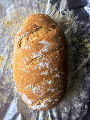 Freshly baked homemade bread is delicious and beautiful with a crispy crust
